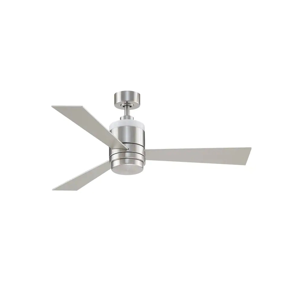 Upright 48" Ceiling Fan - Brushed Nickel with Reversible Blades & LED