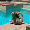 Swan Indoor Outdoor Planter Garden Decor Sculpture