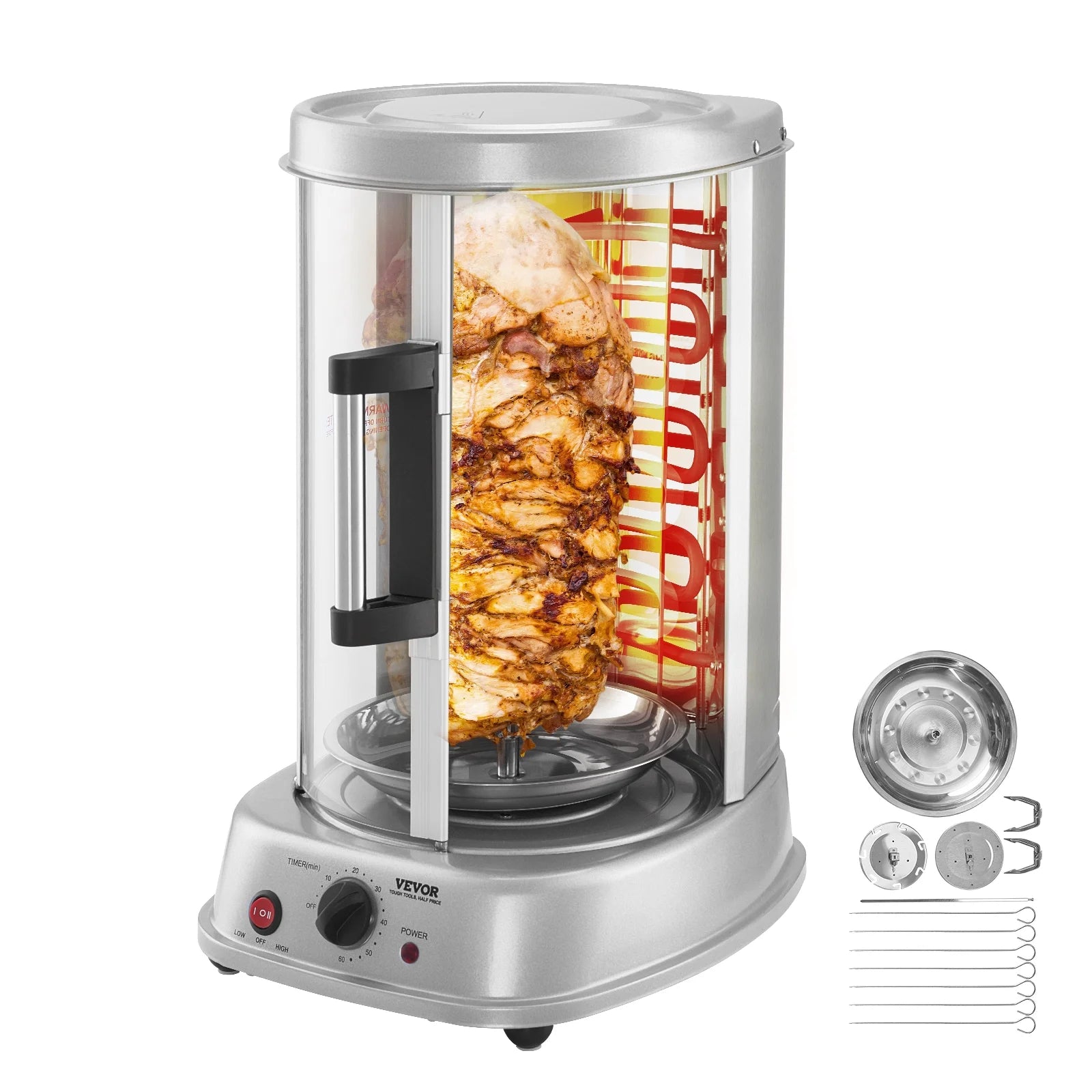 Shawarma Grill Machine, Vertical Chicken Cooker Countertop