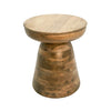 Vanola Round End Table in Solid Wood  - SHOWROOM ITEM
