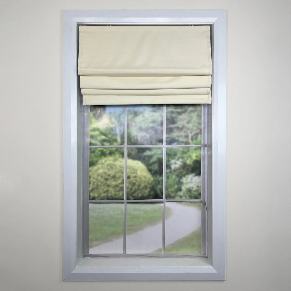 Versailles' Octavia Cordless Roman Shades - Ivory