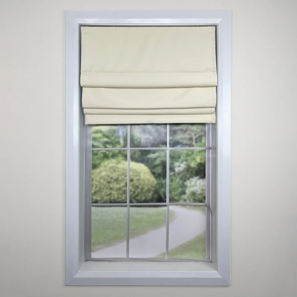 Versailles' Octavia Cordless Roman Shades - Ivory