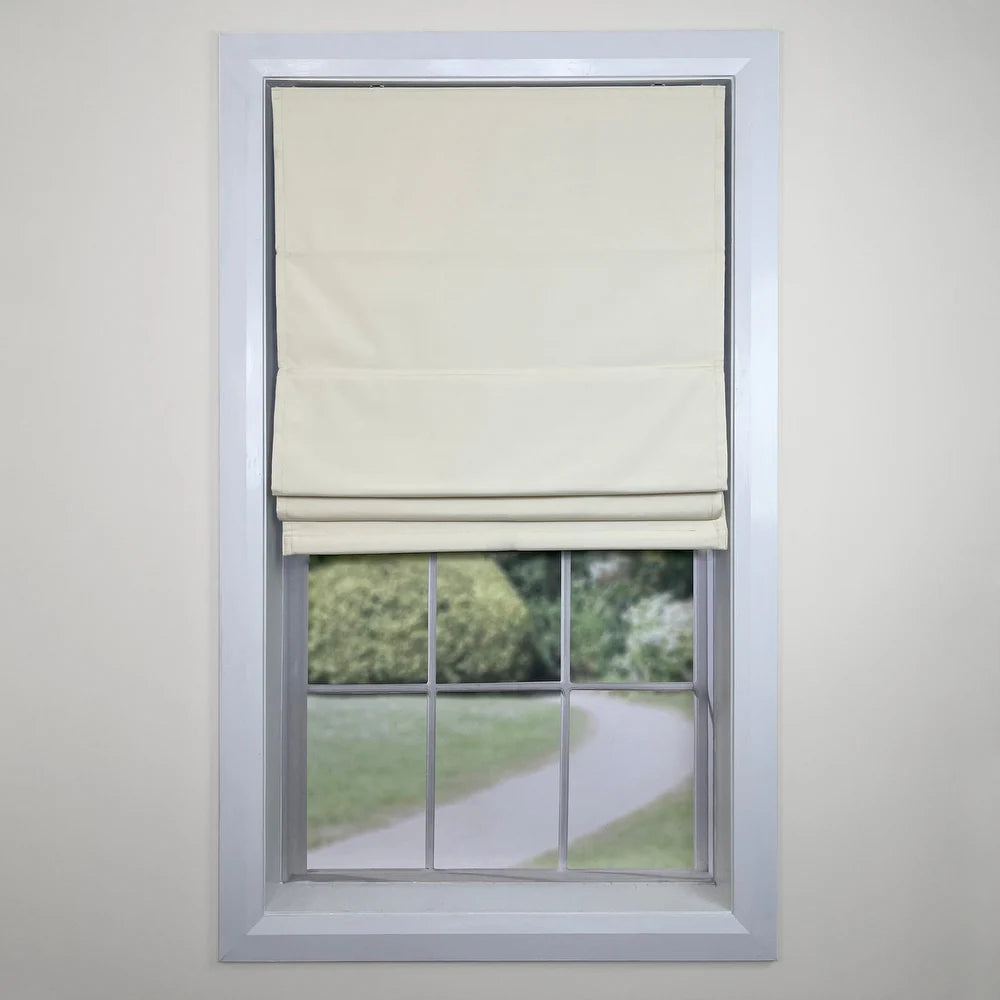 Versailles' Octavia Cordless Roman Shades - Ivory