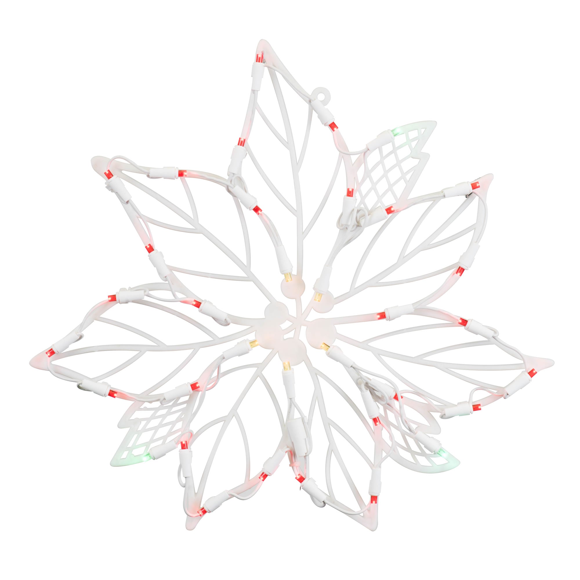 Poinsettia Wire Silhouette with 35 LED Lights