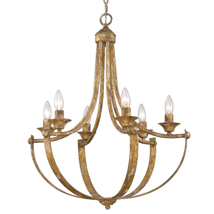 Victoria 6 Light Dimmable Empire Chandelier