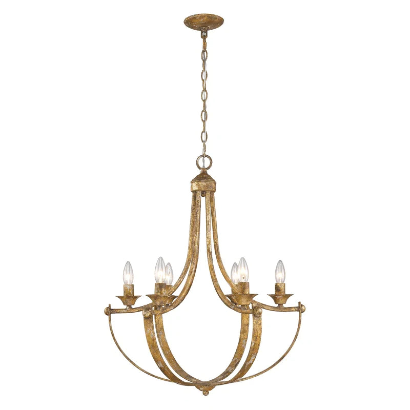 Victoria 6 Light Dimmable Empire Chandelier