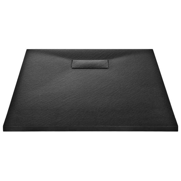 Black Shower Base Pan with Center Drain Shower Tray Bath Pan SMC Rectangular