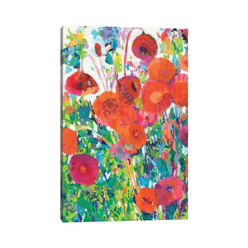 " Vivid Poppy Collage I " by Tara Funk Grim