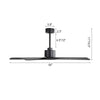 5 ABS Blades DC Motor Indoor Ceiling Fan with Remote Control - Black