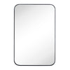 Black W H Recessed Framed Medicine Cabinet with Mirror and Adjustable Shelves
