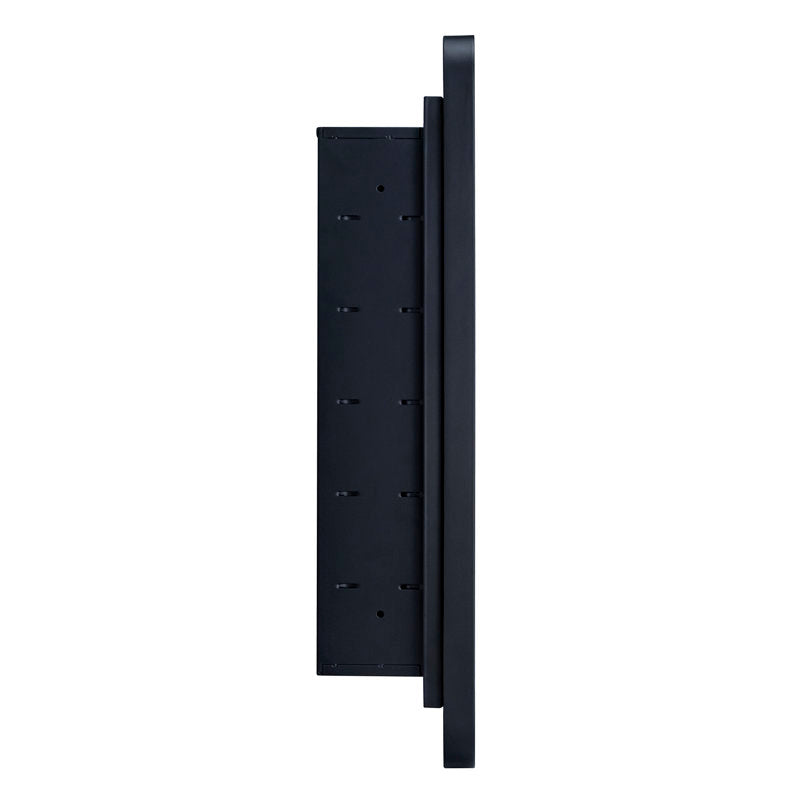 Black W H Recessed Framed Medicine Cabinet with Mirror and Adjustable Shelves