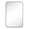 Black W H Recessed Framed Medicine Cabinet with Mirror and Adjustable Shelves