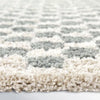 Walker Checkered Sage/Cream Shag Area Rug - 7' x 9'