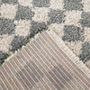 Walker Checkered Sage/Cream Shag Area Rug - 7' x 9'