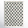 Walker Checkered Sage/Cream Shag Area Rug - 7' x 9'