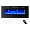 Wall Mounted Electric Fireplace with remote Control and 3 color flame