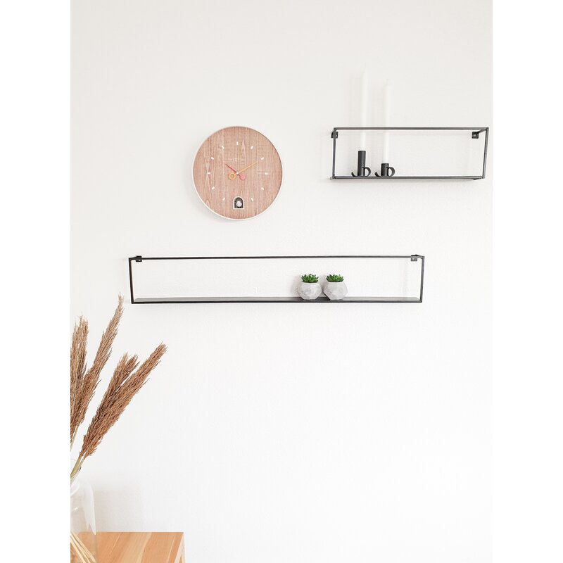 Ivory/Brown Wall Clock