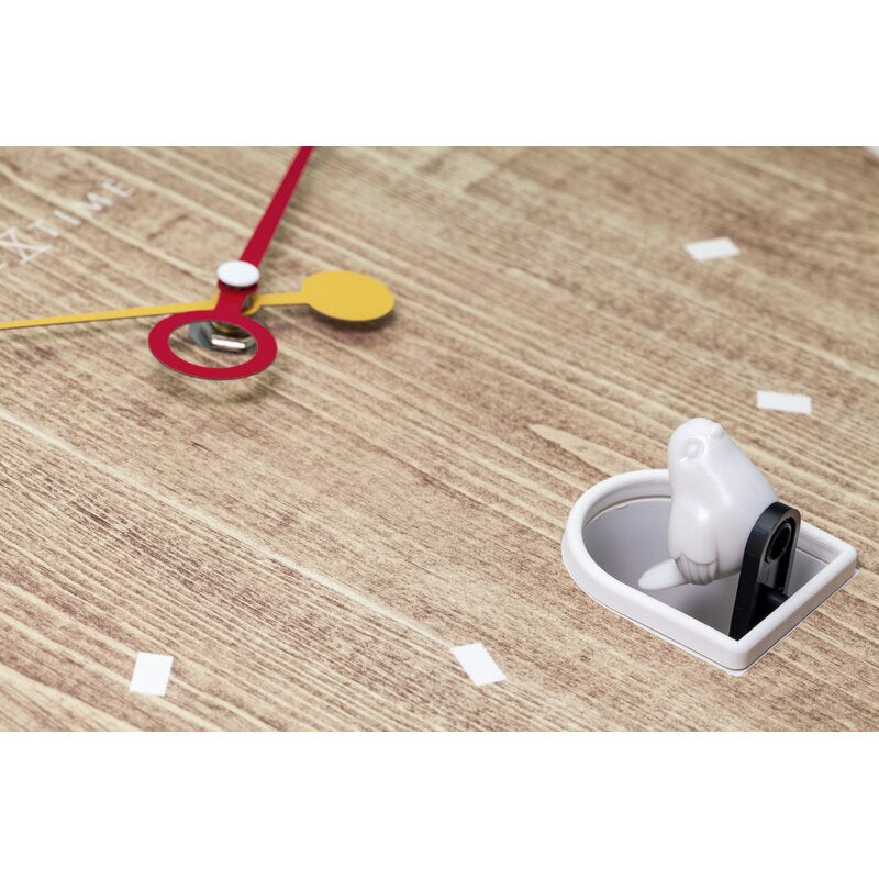 Ivory/Brown Wall Clock