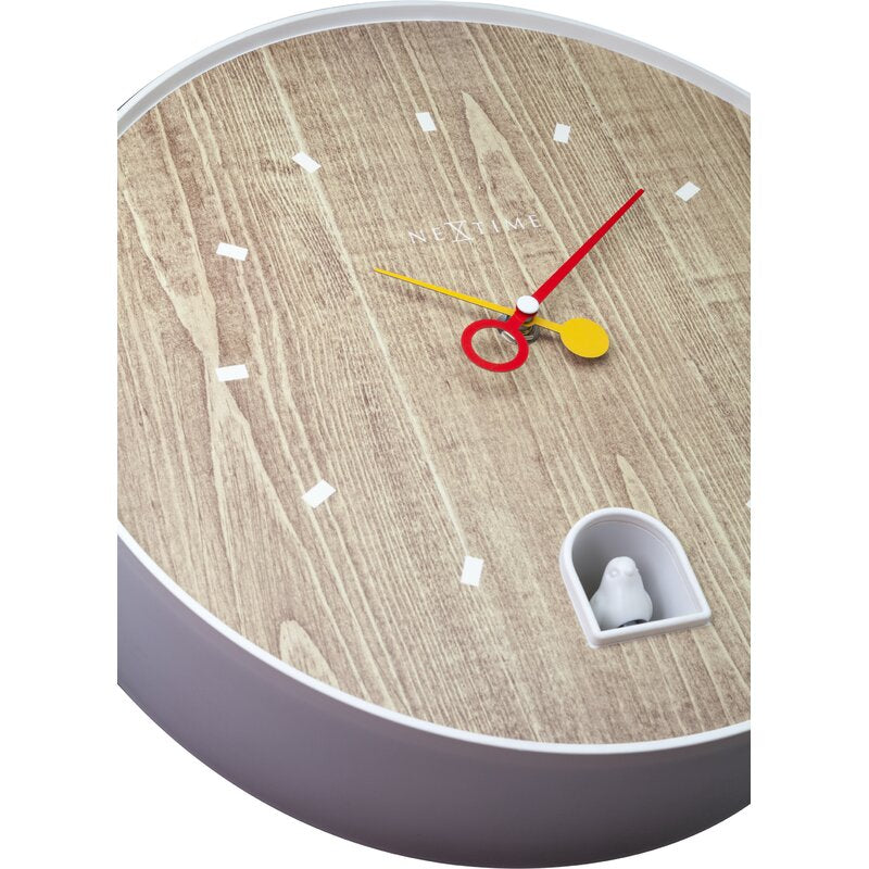 Ivory/Brown Wall Clock