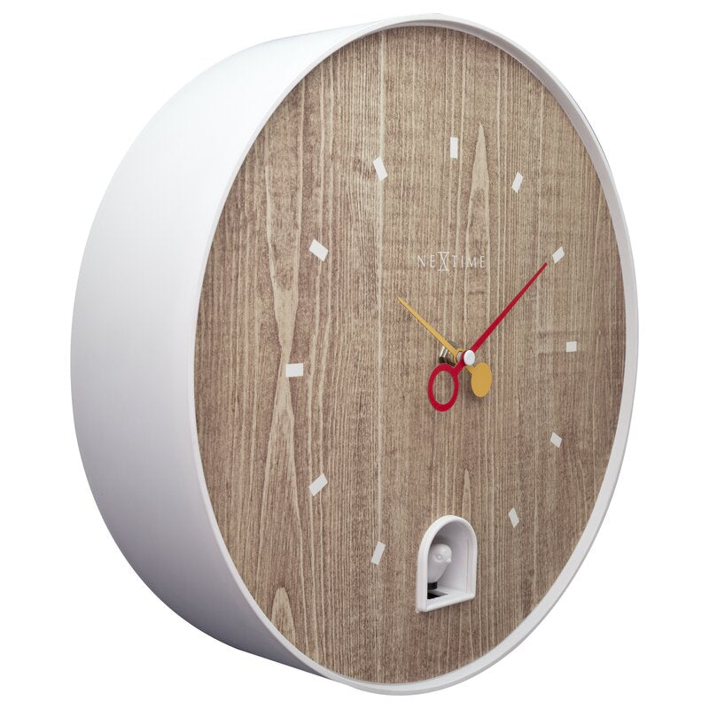 Ivory/Brown Wall Clock