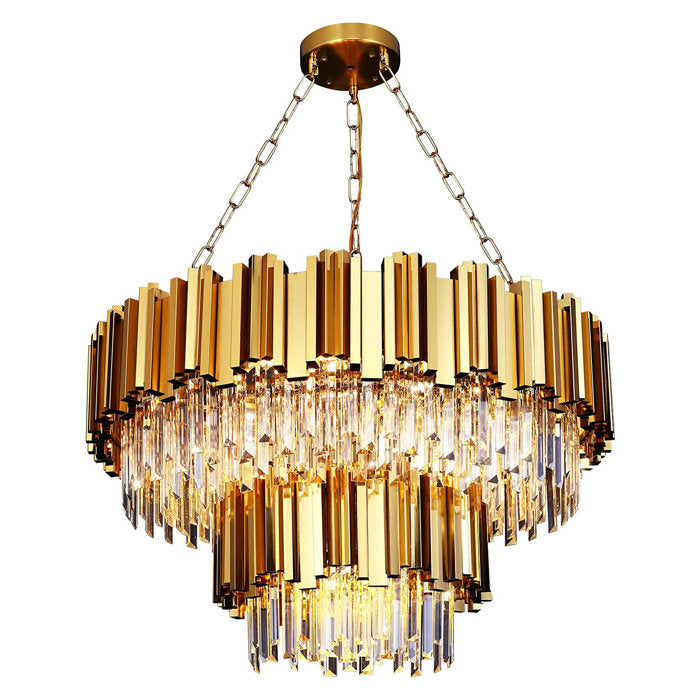 Walt 17 - Light Dimmable Tiered Chandelier