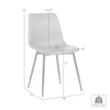Waroona Contemporary Upholstered Dining Chair with Black Metal Legs