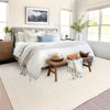 Washable Rugs Farmhouse Modern Solid Carpet Soft Non Slip - Off White -  5'x7'