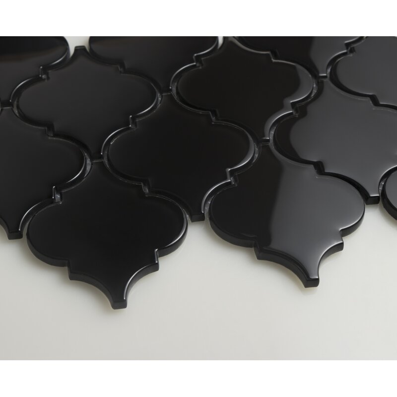 Black Water Jet Series Straight Edge Glass Mosaic Tile