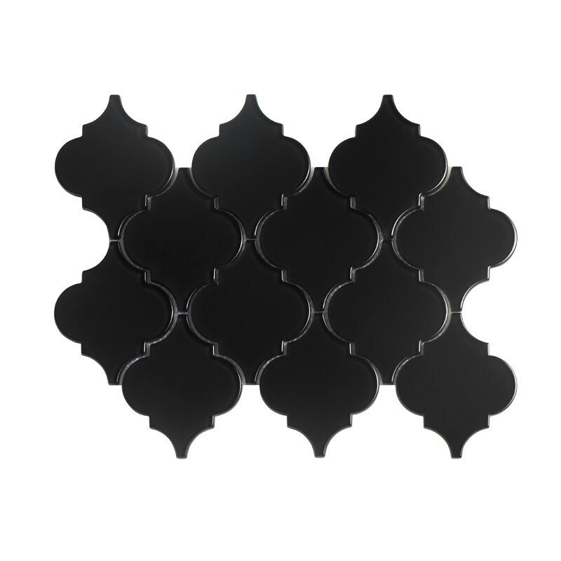 Black Water Jet Series Straight Edge Glass Mosaic Tile
