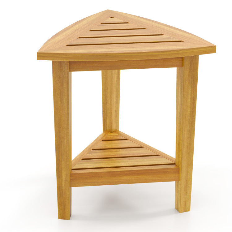 18 Inches Waterproof Shower Stool with Storage Shelf SHOWROOM ITEM
