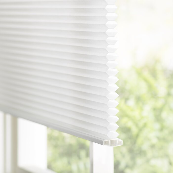 White Top-Down Bottom-Up Semi-Sheer Cellular Shade, 34" W x 64" L (Set of 2)