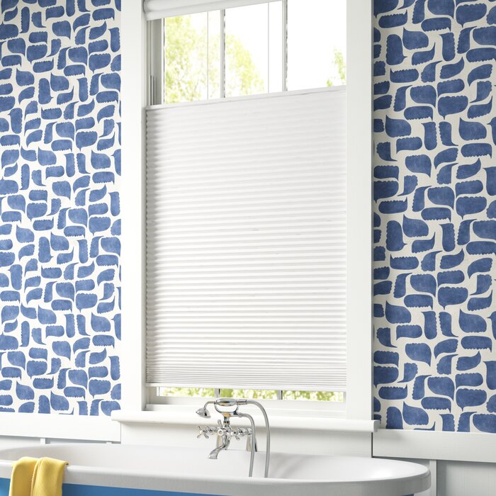 White Top-Down Bottom-Up Semi-Sheer Cellular Shade, 34" W x 64" L (Set of 2)