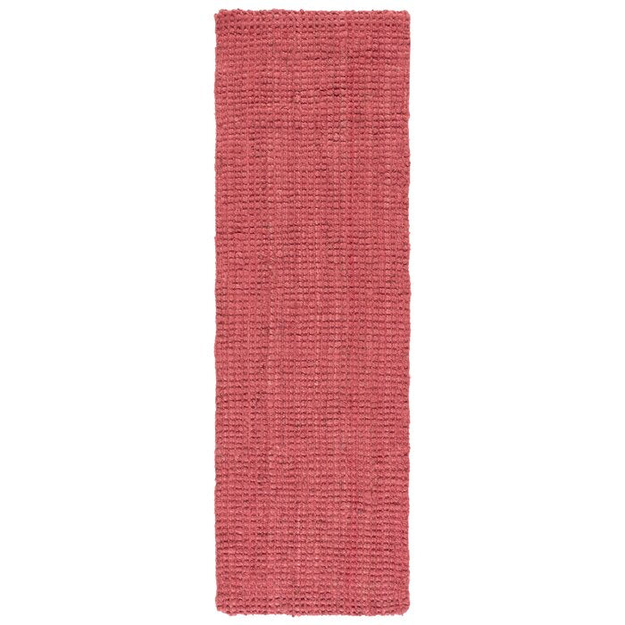 Weatherhill Handmade Flatweave Jute/Sisal Red Rug, Runner 2'3" x 13'