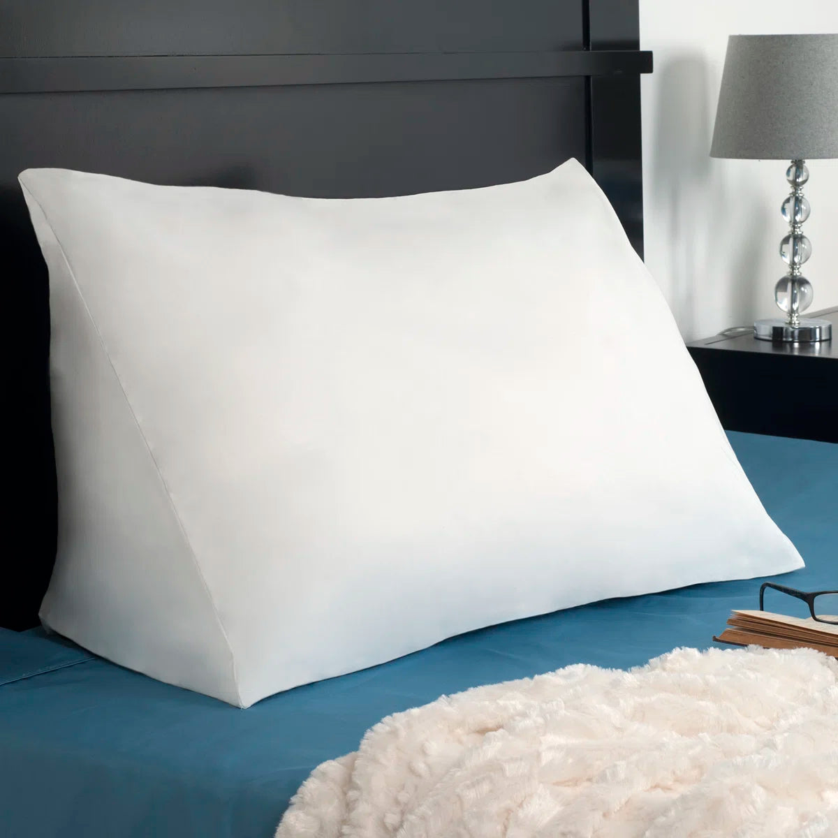 Wedge Pillow – Down Alternate Back Pillow with Removable Cover