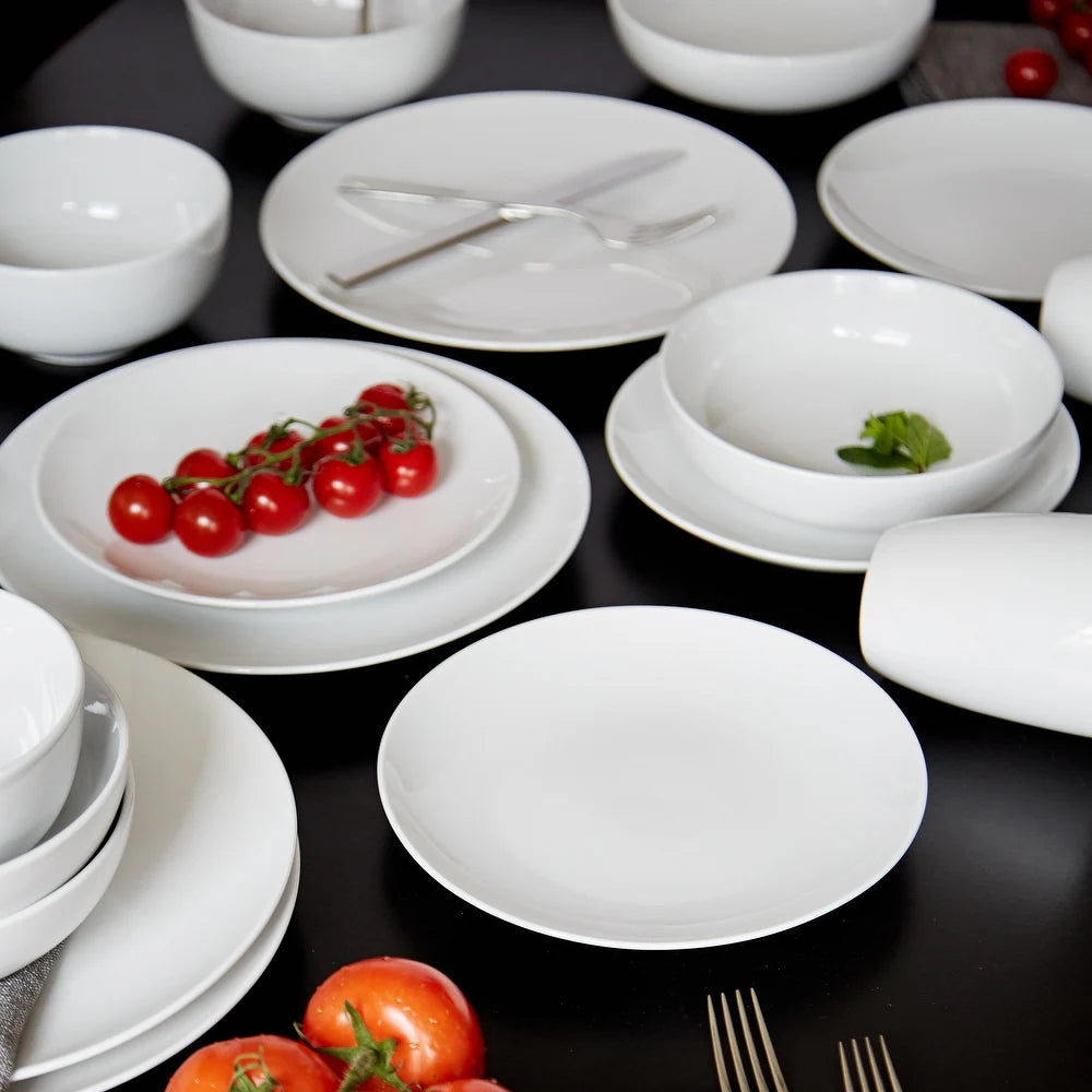 White Essential 16 Piece Porcelain Dinnerware Set