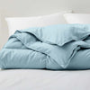 White Feather Down Comforter Duvet Insert All Warmth Levels - King - Blue Lightweight