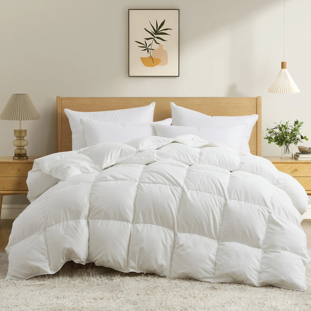 White Goose Feather Down Comforter Duvet Insert - King - Heavy Weight