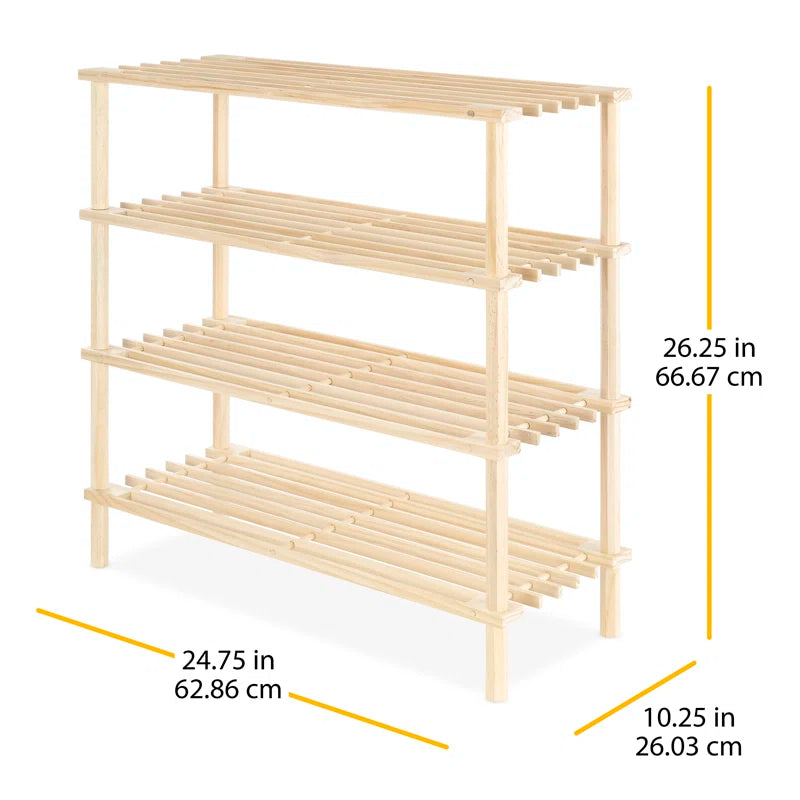 Wood 4-Tier Shelf