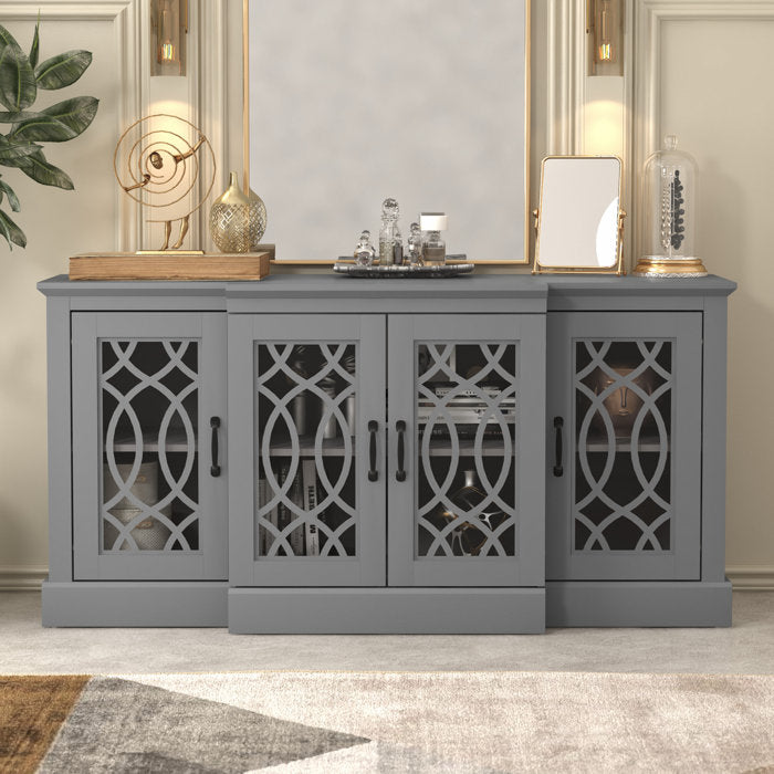 Cool Gray Wide Accent Sideboard