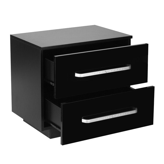 Black Wideman Manufactured Wood Nightstand