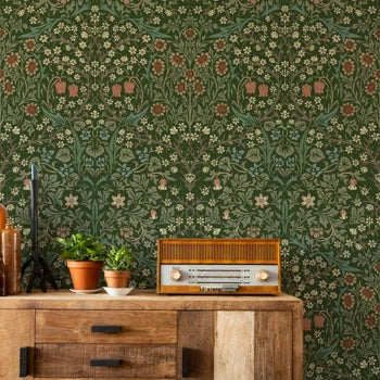 SET OF 3 Rolls William Morris Blackthorn Wallpaper Bryelle Wall Mural Peel & Stick Floral Roll