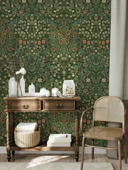 SET OF 3 Rolls William Morris Blackthorn Wallpaper Bryelle Wall Mural Peel & Stick Floral Roll