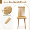 1-Piece Dining Chairs with High Spindle Back and Natural Rubber Wood Legs