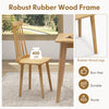 1-Piece Dining Chairs with High Spindle Back and Natural Rubber Wood Legs
