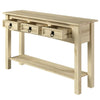 Wood Hall Table Console 3 Drawers Corona | Furniture Dash - Unpainted DIY product