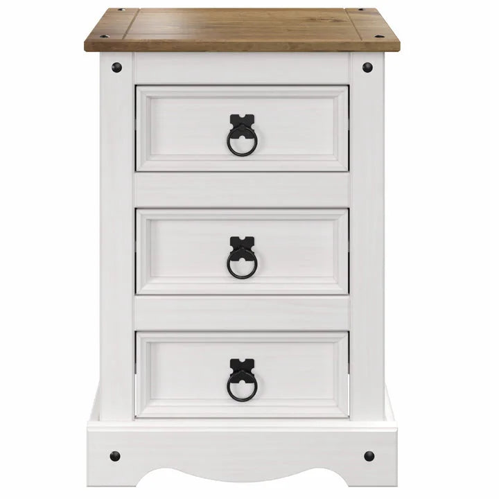 Wood Nighstand 3 Drawers Corona | Furniture Dash - Furniture Dash