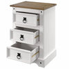 Wood Nighstand 3 Drawers Corona | Furniture Dash - Furniture Dash