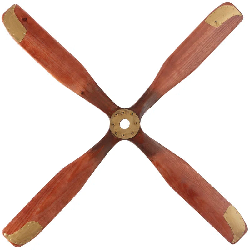 Wood 4 Blade Airplane Propeller-SHOWROOM ITEM