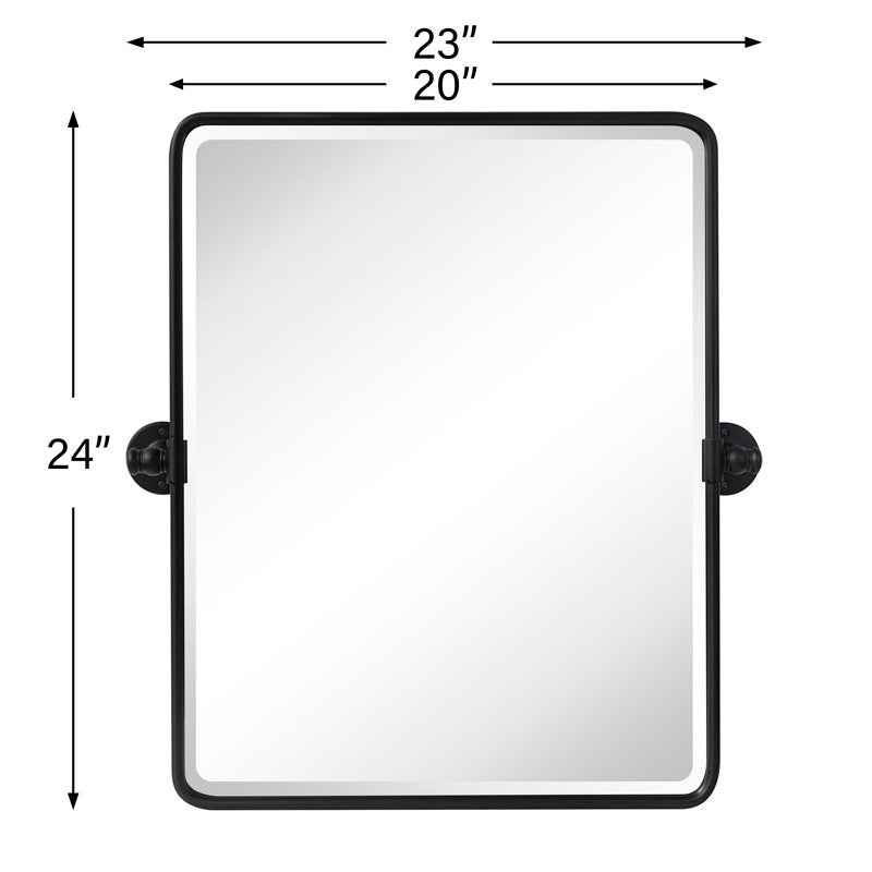 Woodvale Rectangle Metal Wall Mirror