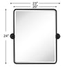 Woodvale Rectangle Metal Wall Mirror